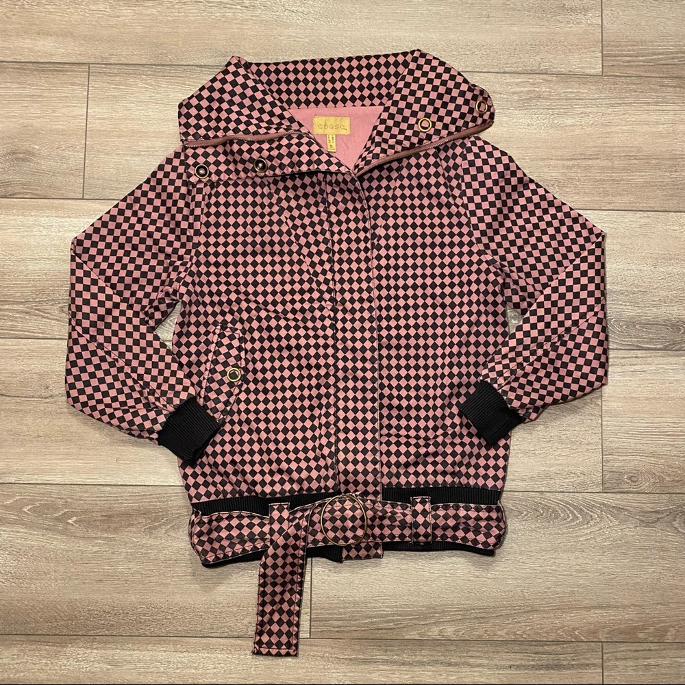 Checkered black/purple jacket